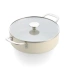 KitchenAid - Garnek niski 24 cm 3,1 L z pokrywką kremowy