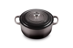 Le Creuset - brytfanna żeliwna emaliowana Signature okrągła 22 cm 3,3 l flint