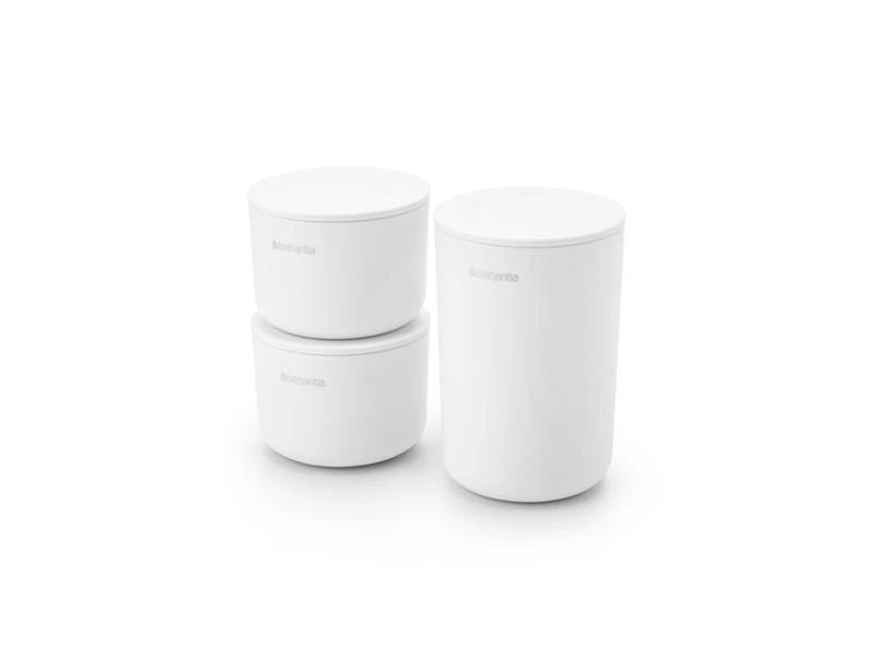 Brabantia - Zestaw pojemników 3-szt. ReNew biały