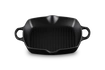 Le Creuset - patelnia żeliwna grillowa z dwoma uchwytami 30 cm Czarny Mat