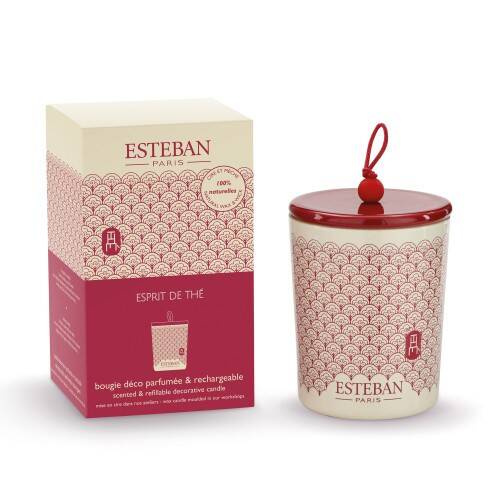 Esteban - Świeca zapachowa dekoracyjna 180g Esprit de The