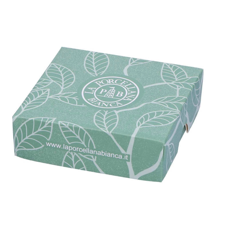 La Porcellana Bianca - talerzyk kwadratowy 10 cm, Wzór M Adorato