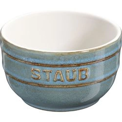 Staub - mini ramekin okrągły, 2 szt. 200 ml, antyczny turkusowy