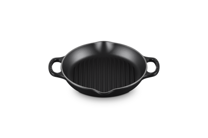 Le Creuset - patelnia żeliwna grillowa 25 cm Czarny Mat
