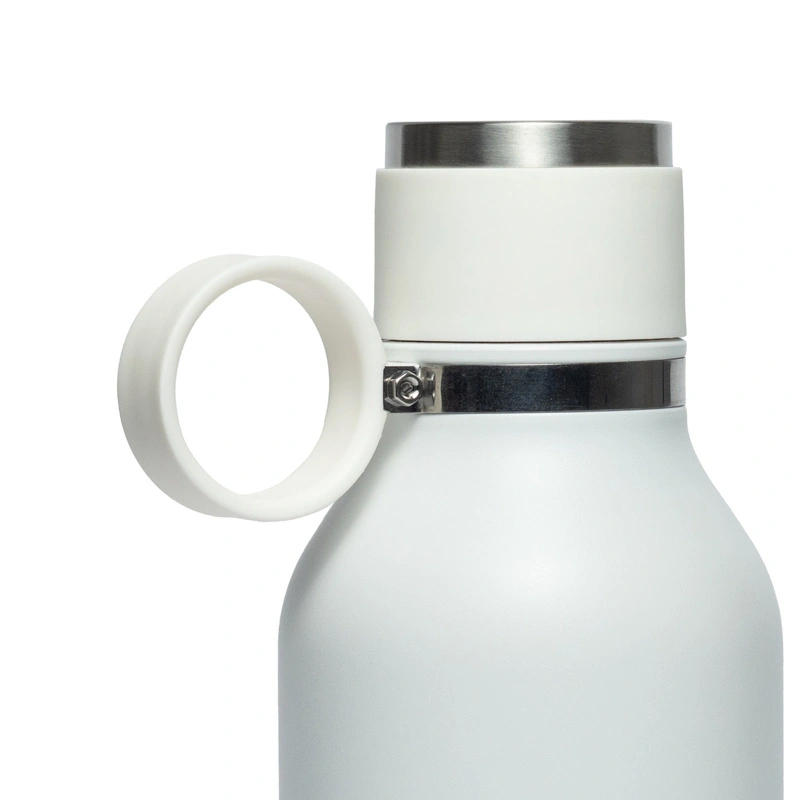 Asobu - Butelka STAINLESS z miską dla psa biała, 975ml