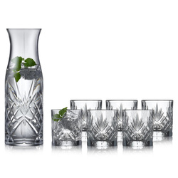 Lyngby Glas - Zestaw szklanek 6 szt. 230 ml z karafką 1000 ml Melodia