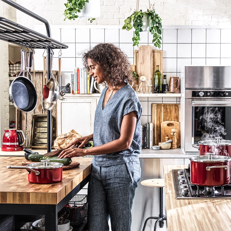 KitchenAid - Rondel emaliowany 2,4L 20 cm czerwony