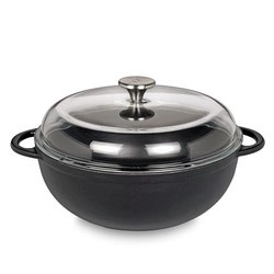 Kuchenprofi - głęboka brytfanna żeliwna, z pokrywką, 5,0 l, śred. 28 cm, czarna Marmite