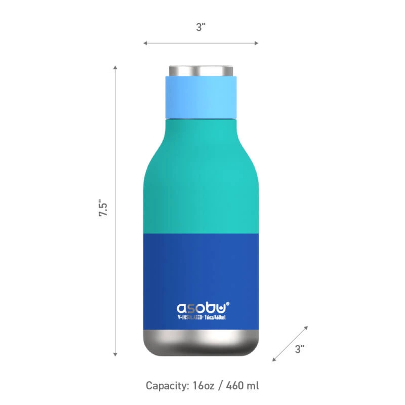 Asobu - Butelka termiczna URBAN PASTEL BLUE, 473ml