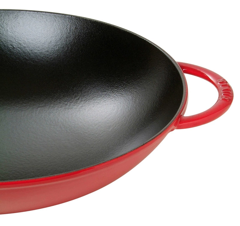 Staub - żeliwny wok czerwony 37 cm