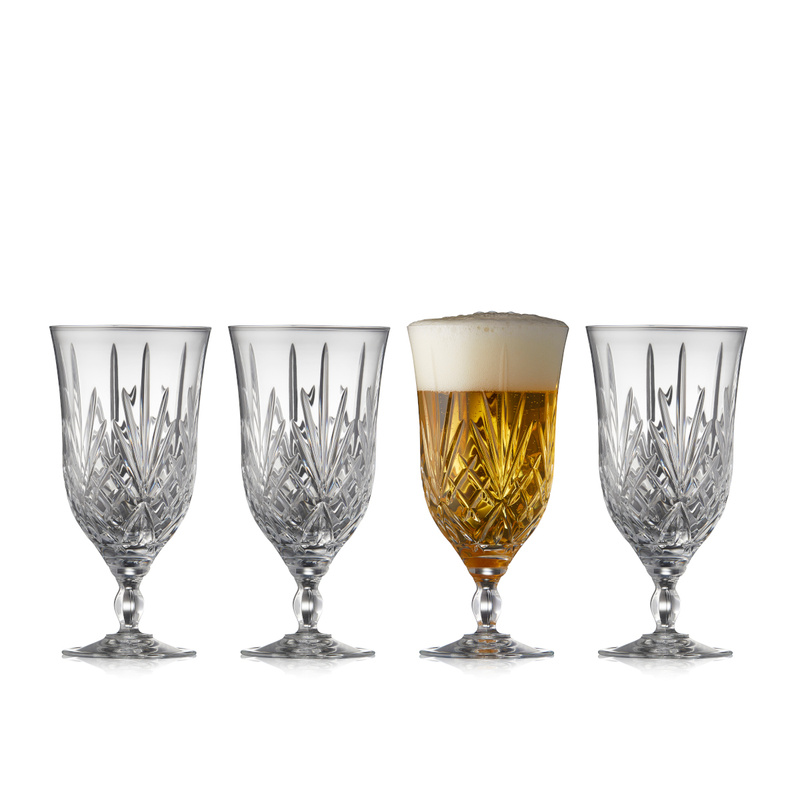 Lyngby Glas - Szklanki do piwa ze szkła kryształowego Melodia 400 ml 4 sztuki