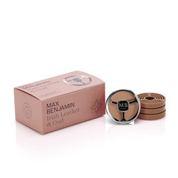 Max Benjamin - Zestaw zapachów do auta Irish Leather & Oud, uchwyt i 4 wkłady Classic