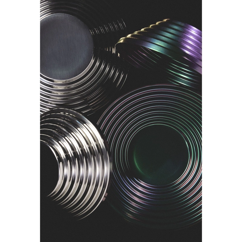 Alessi - kosz stalowy, fioletowo-zielony, 25 cm