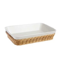 La Porcellana Bianca - wiklinowy kosz na naczynie do lasagne 30 cm Midollino