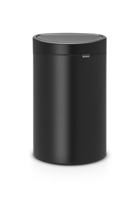 Brabantia - kosz na śmieci Touch Bin New 40l czarny mat