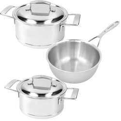 Demeyere - SILVER 7 Zestaw 3 garnków