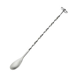 Cilio - łyżeczka koktajlowa z tłuczkiem skręcona, stal nierdzewna, 25 cm