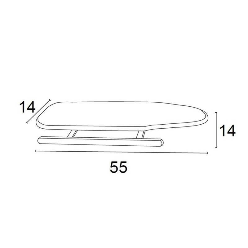 ARREDAMENTI - STIROMANICHE Deska do prasowania rękawów - 55 x 14 cm, Brązowy