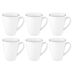 Seltmann - LIDO BLACK LINE Zestaw 6 kubków z uchwytem 350 ml