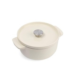 KitchenAid - garnek żeliwny z pokrywką 3,3L Almond Cream