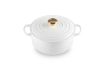 Le Creuset - garnek żeliwny Signature 20 cm 2,4 l biały