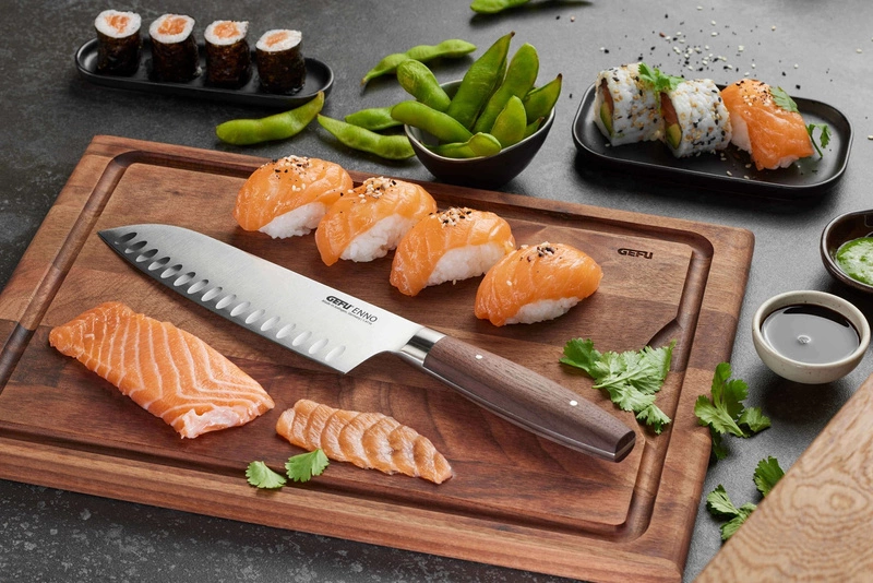 GEFU - ENNO Nóż Santoku z rowkami 18 cm