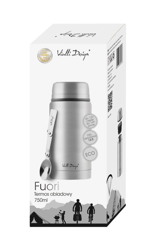 Vialli Design - Termos obiadowy 750ml FUORI stal matowa