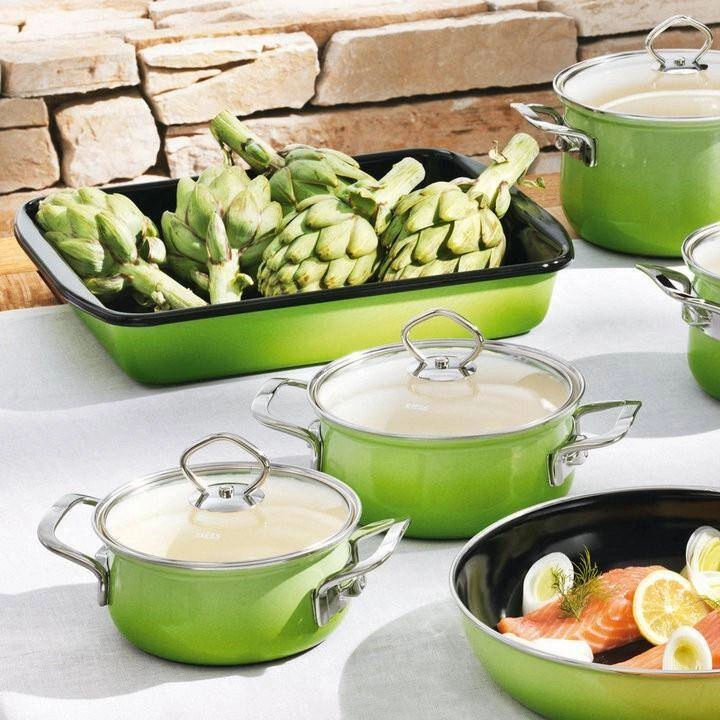 Riess - Garnek niski z pokrywą 1,0l 16cm Smaragd