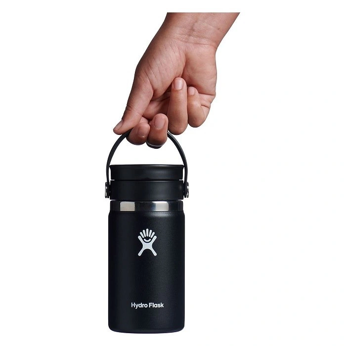 Hydro Flask - Butelka 12 oz Wide Flex, czarna