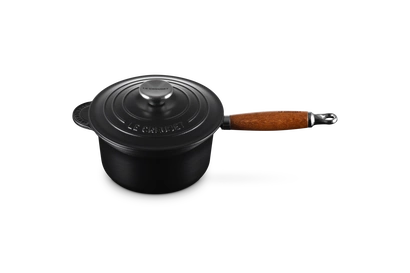 Le Creuset - Rondel żeliwny z drewniana rączką 18 cm płomienny