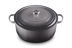 Le Creuset brytfanna żeliwna emaliowana Signature okrągła 34 cm 12 l flint