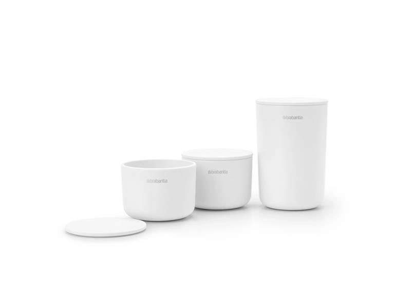 Brabantia - Zestaw pojemników 3-szt. ReNew biały