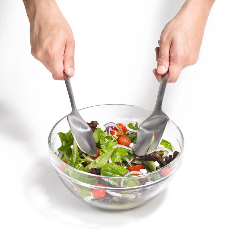 Cuisipro - Stalowe szczypce rozpinane do sałaty 29,7 cmsrebrny,czerwony