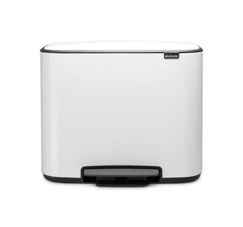 Brabantia - Kosz na śmieci pedałowy BO 11+23l biały