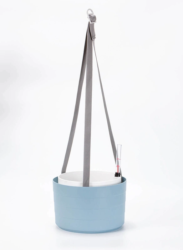 Urbalive - BERBERIS Wisząca donica samonawadniająca okrągła 30 cm, błękitny