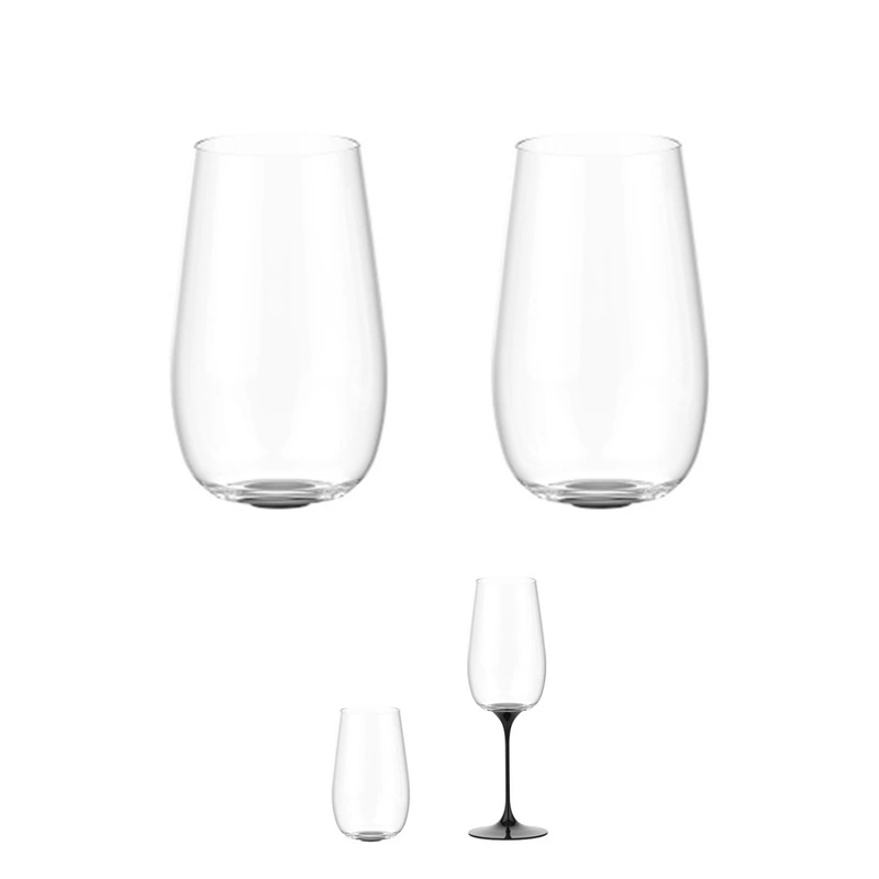 Trebonn - SplitGlass - zestaw 2 czarnych kieliszków Trento
