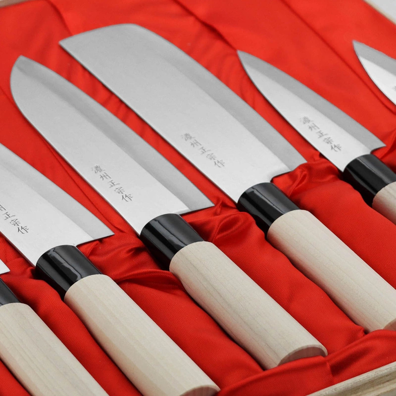 Satake - Megumi Zestaw 6 noży w drewnianym pudełku