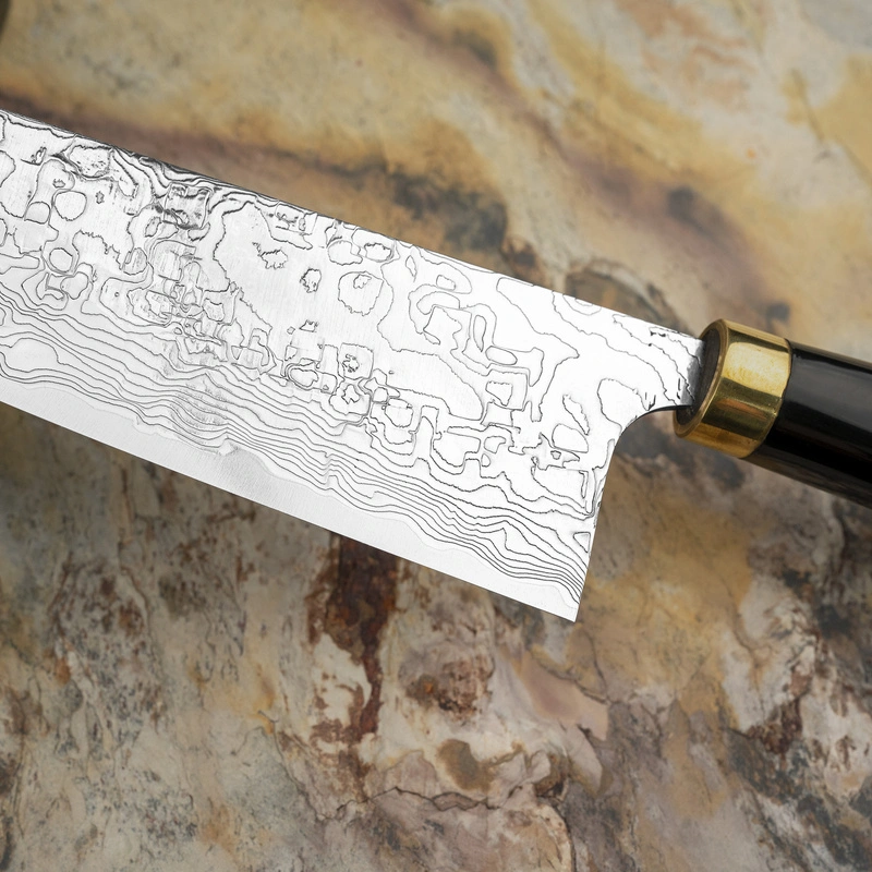 Takeshi Saji - Art Tori Fuji on Lake R-2 Nóż Santoku 18 cm + Saya