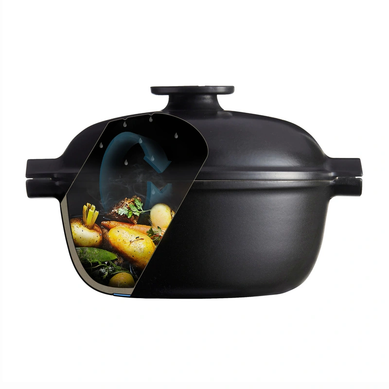 Emile Henry - Garnek ceramiczny "Delight" na indukcję 4L - czarny DP