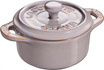 Staub - 4x Mini Cocotte okrągły 10 cm, antyczny grafitowy