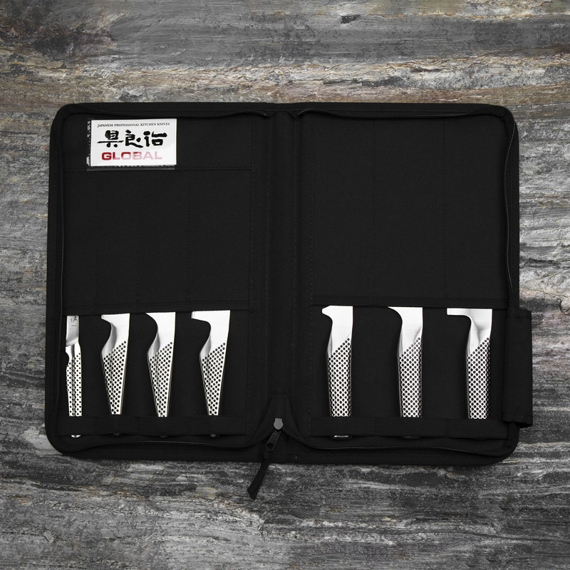Global - Zestaw szefa kuchni 7 noży w etui