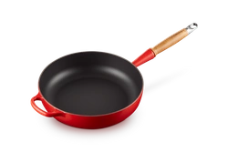 Le Creuset - głęboka patelnia żeliwna wiśniowa Sauté 28 cm