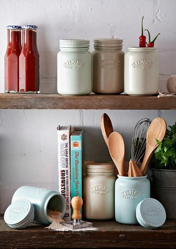 Kilner - Słoik ceramiczny, szary, Ceramic Push Top