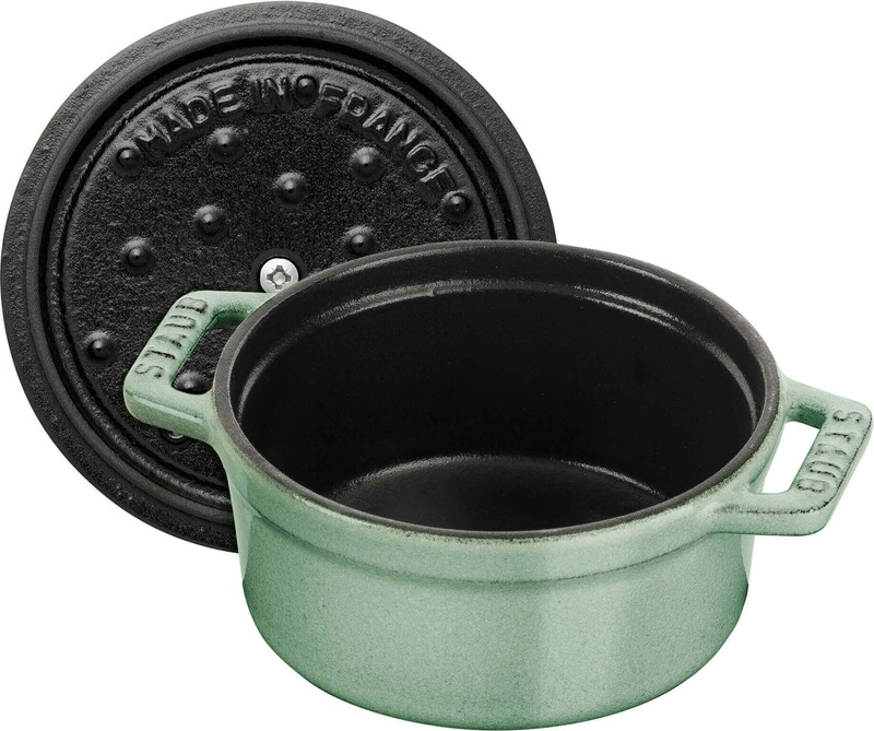 Staub - mini garnek żeliwny okrągły 10 cm, miętowy Mini Cocotte