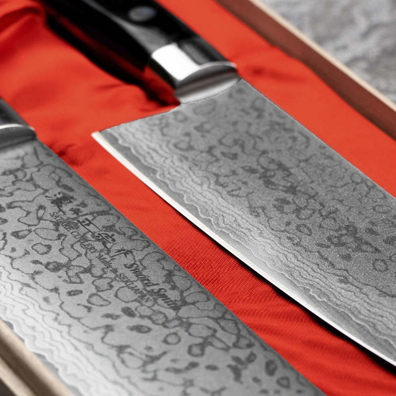 Satake - Unique Sai VG-10 Zestaw Nóż Santoku +Nakiri