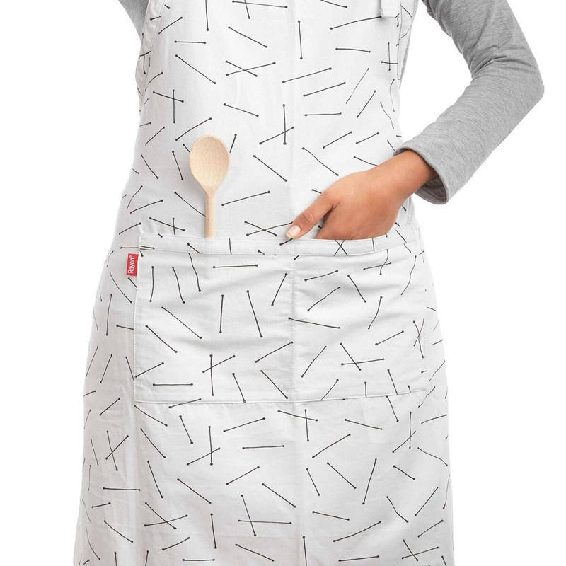 RAYEN - Biały fartuch kuchenny