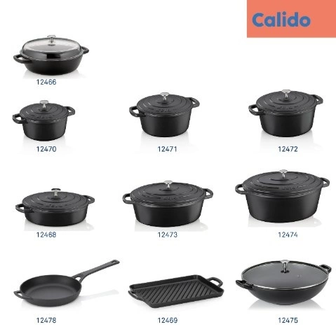 Kela - Naczynie 3,8l z wysoką pokrywką czarneCalido