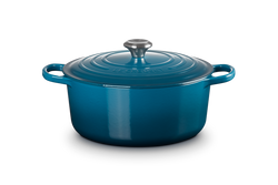 Le Creuset - garnek żeliwny emaliowany Signature 28 deep teal