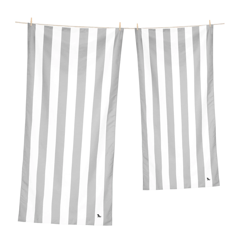 Dock & Bay - Ręcznik plażowy, szybkoschnący - Goa Grey XL 200x90cm