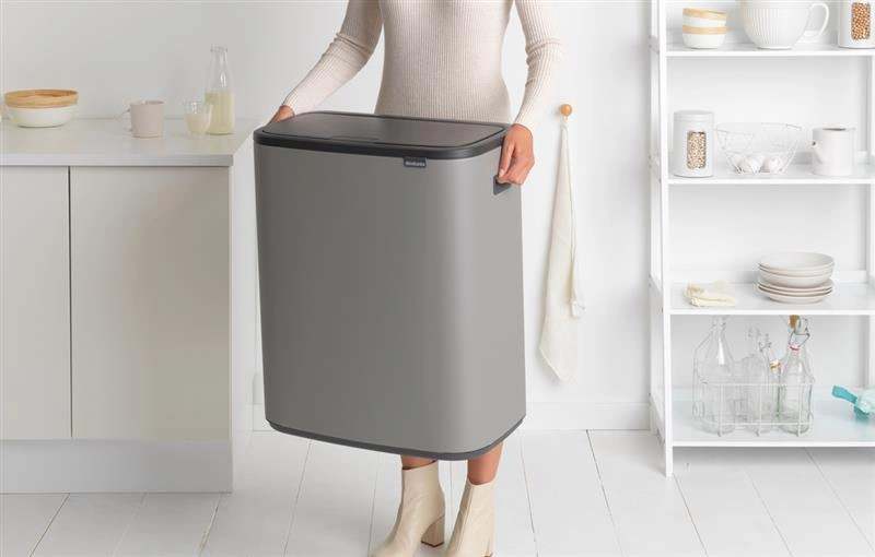 Brabantia - Kosz na śmieci Touch Bin BO 60l mineralny szary